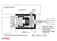 Clear Anodized Alum/Adjustable Seal Gasket