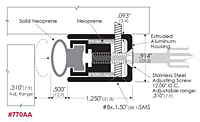 Clear Anodized Alum/Neoprene Combination Adjustable Seal Gasket