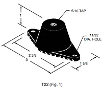 Single Deflection Neoprene Isolation Mount
